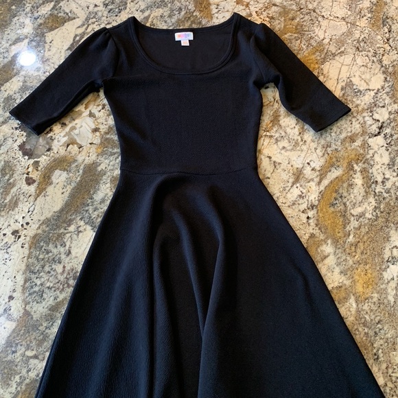 LuLaRoe Black Nicole Dress size XXS - Picture 2 of 6